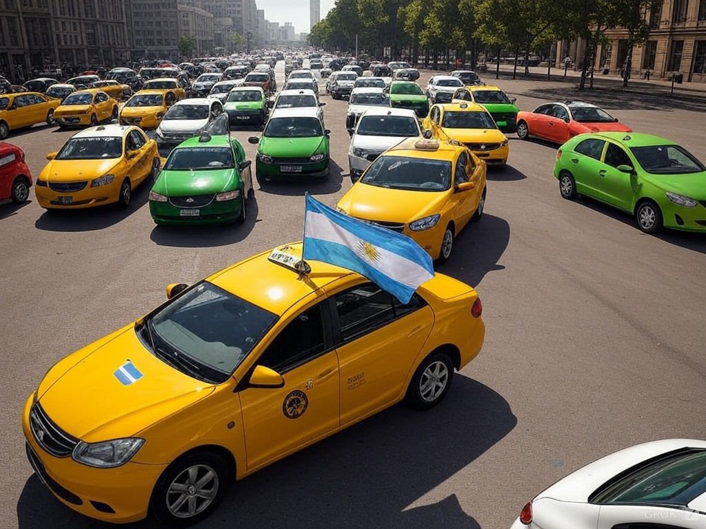 Flota de taxis en Argentina - Red colaborativa